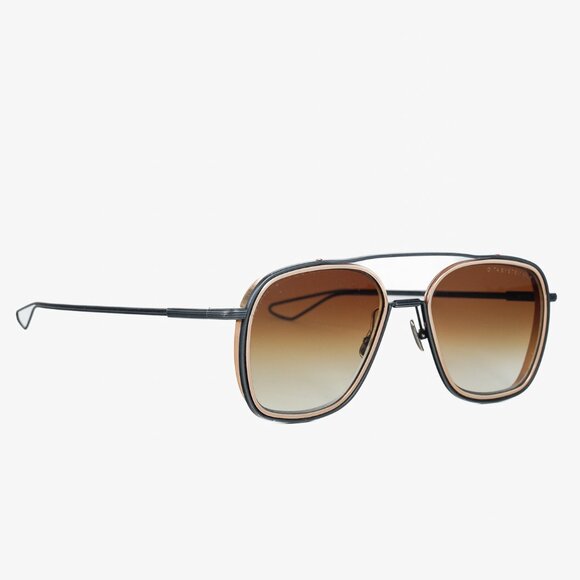 Dita Bronze and Gunmetal Wire Frame Aviator Sunglasses